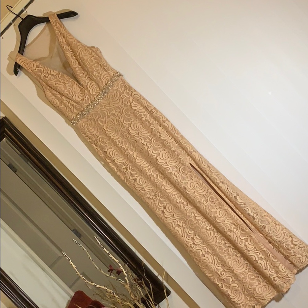 Gown with lace details